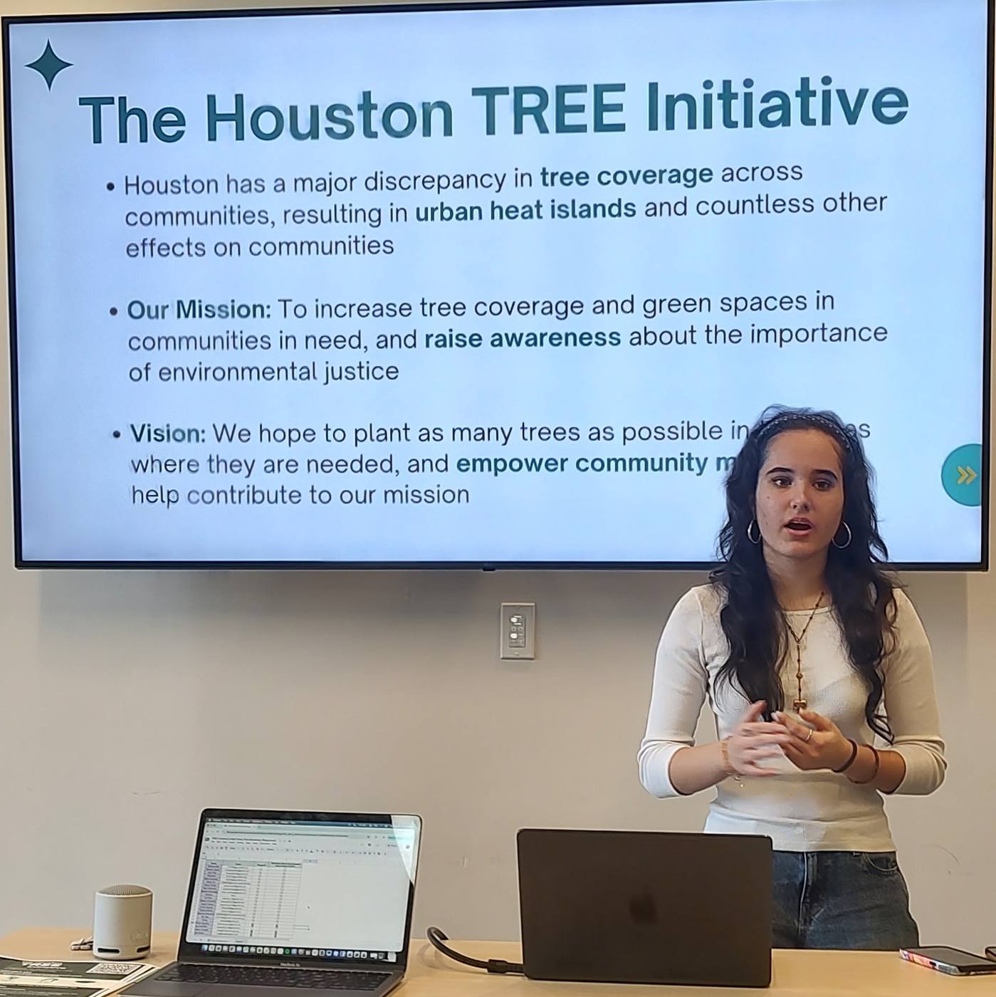 Vedika Tandon presenting at TREE's community workshop